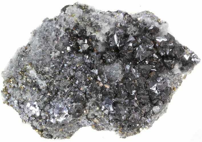 Sphalerite Crystal Cluster with Quartz - Bulgaria #41744